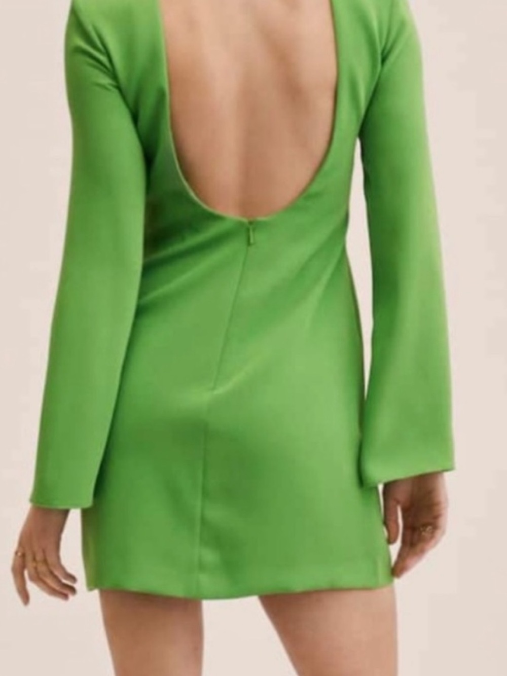 Nordstrom Green Long-Sleeve Mini Shift Dress - Picture 6 of 6